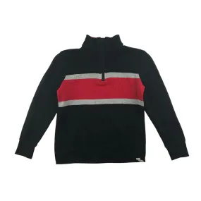 GAP jumper 8-9 years black and red panelled mock neck cotton