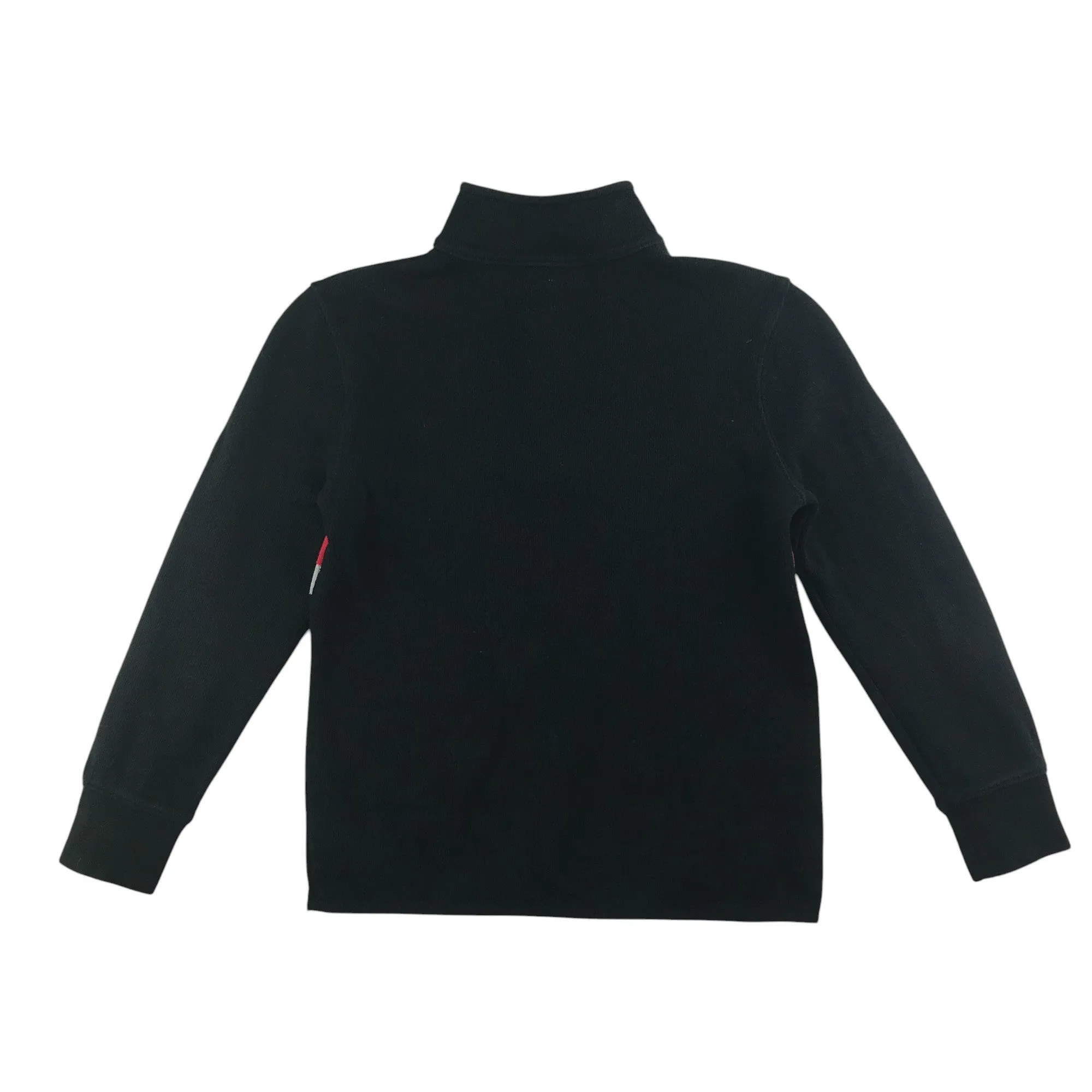 GAP jumper 8-9 years black and red panelled mock neck cotton