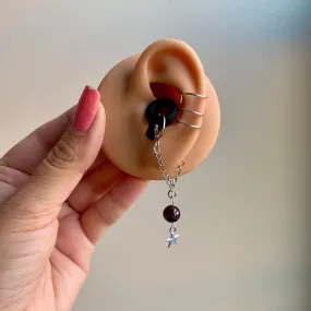 Garnet Star LOOP Earplug Ear Cuffs *LOOPS NOT INCLUDED*