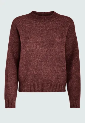 Gea O-neck Pullover - Madder Brown