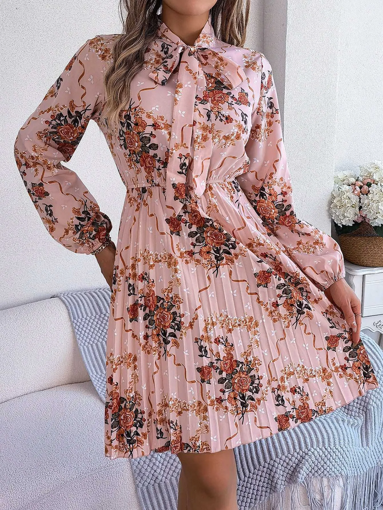 Glow Chic's Flower Printed Long Dress