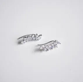 Goddess Sparkle Water Drops CZ Ear Crawlers (Earrings)