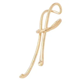 Gold Plated Exaggerated Knot Ear Clip with no piercing