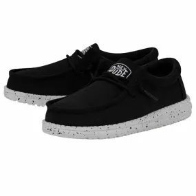 Hey Dude Wally Youth Slub Canvas Black