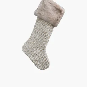 Ivory Cozy Chalet Stocking