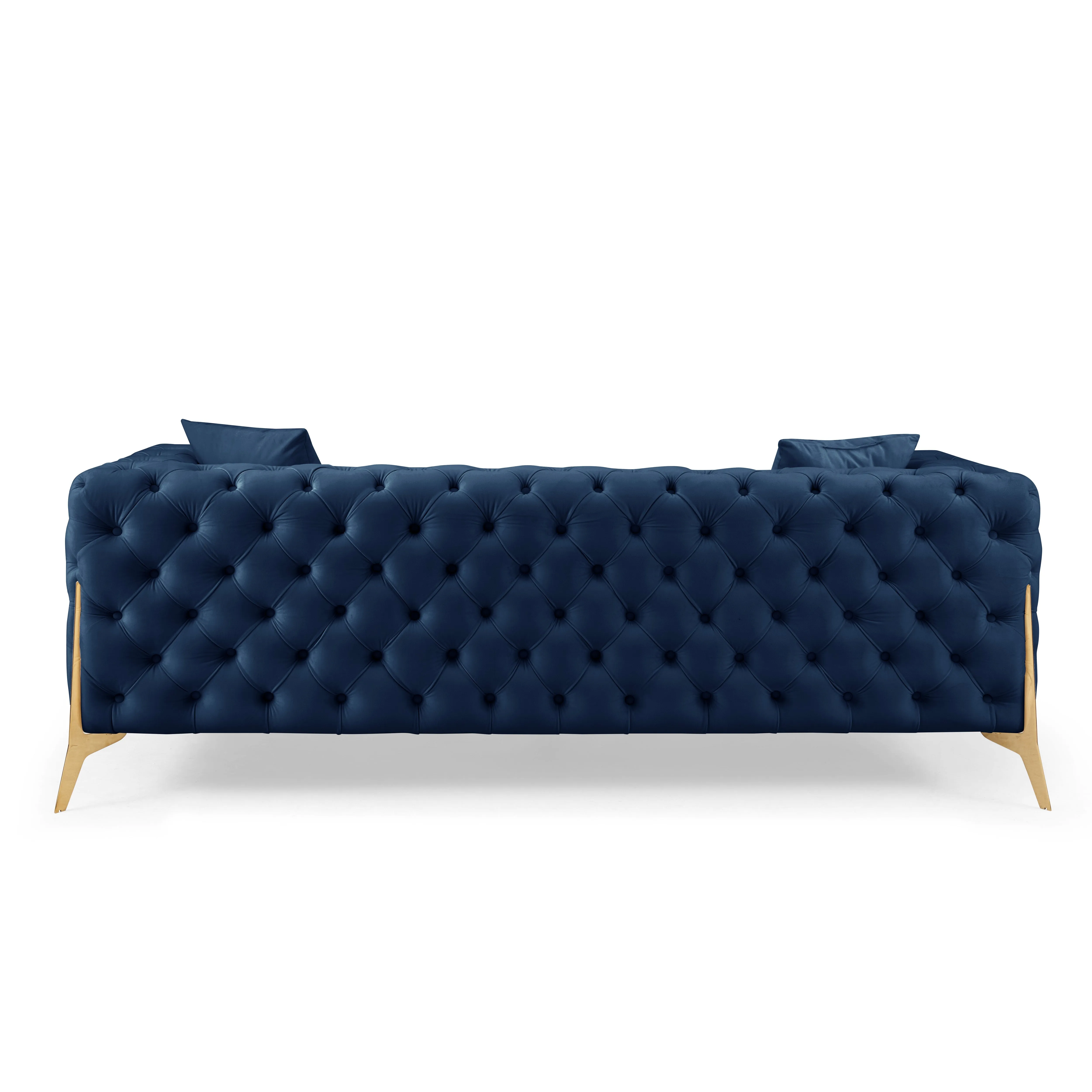 Jaguar 2 3 Seater Sofa Set Chesterfield Design Velvet, Dark Blue Velvet