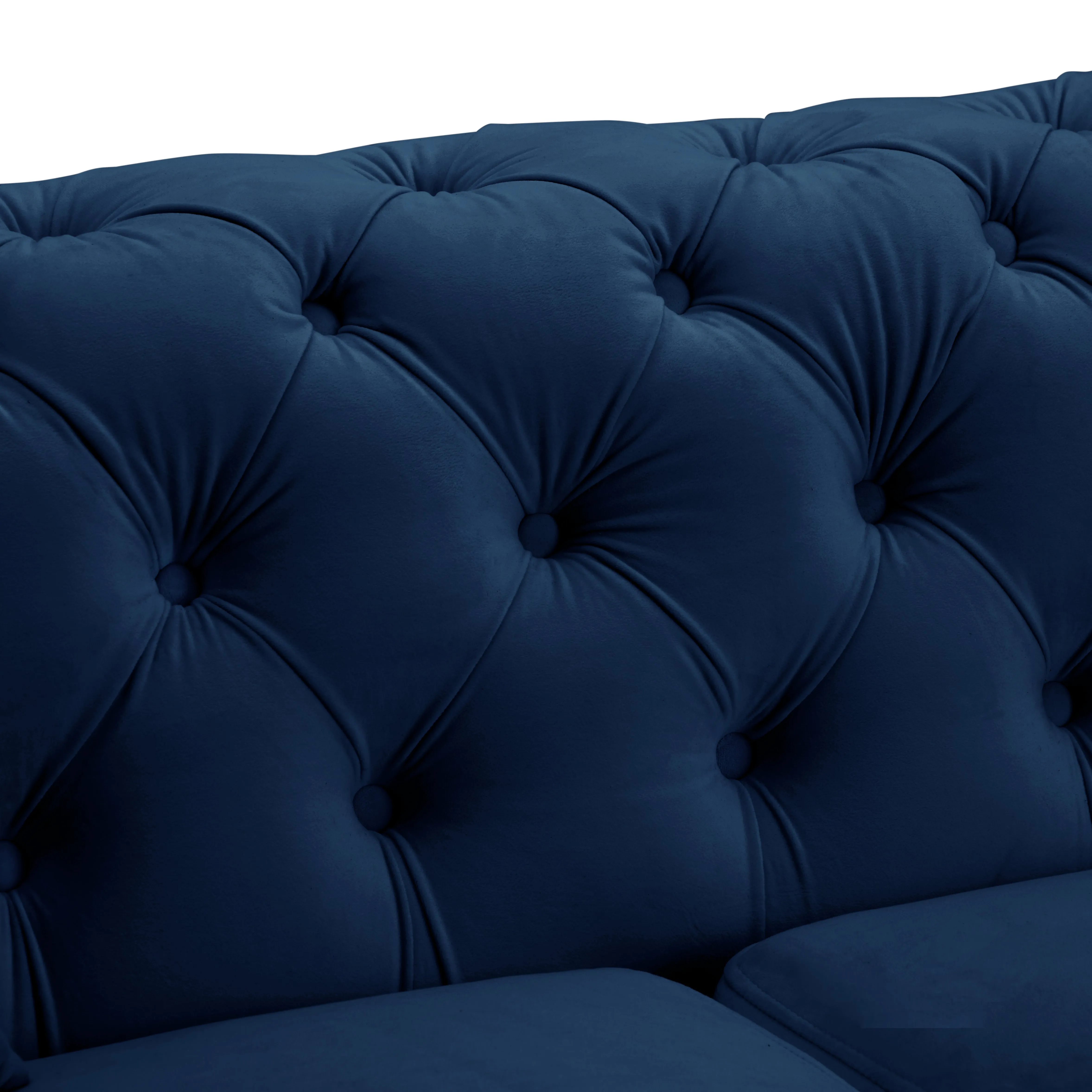 Jaguar 2 3 Seater Sofa Set Chesterfield Design Velvet, Dark Blue Velvet