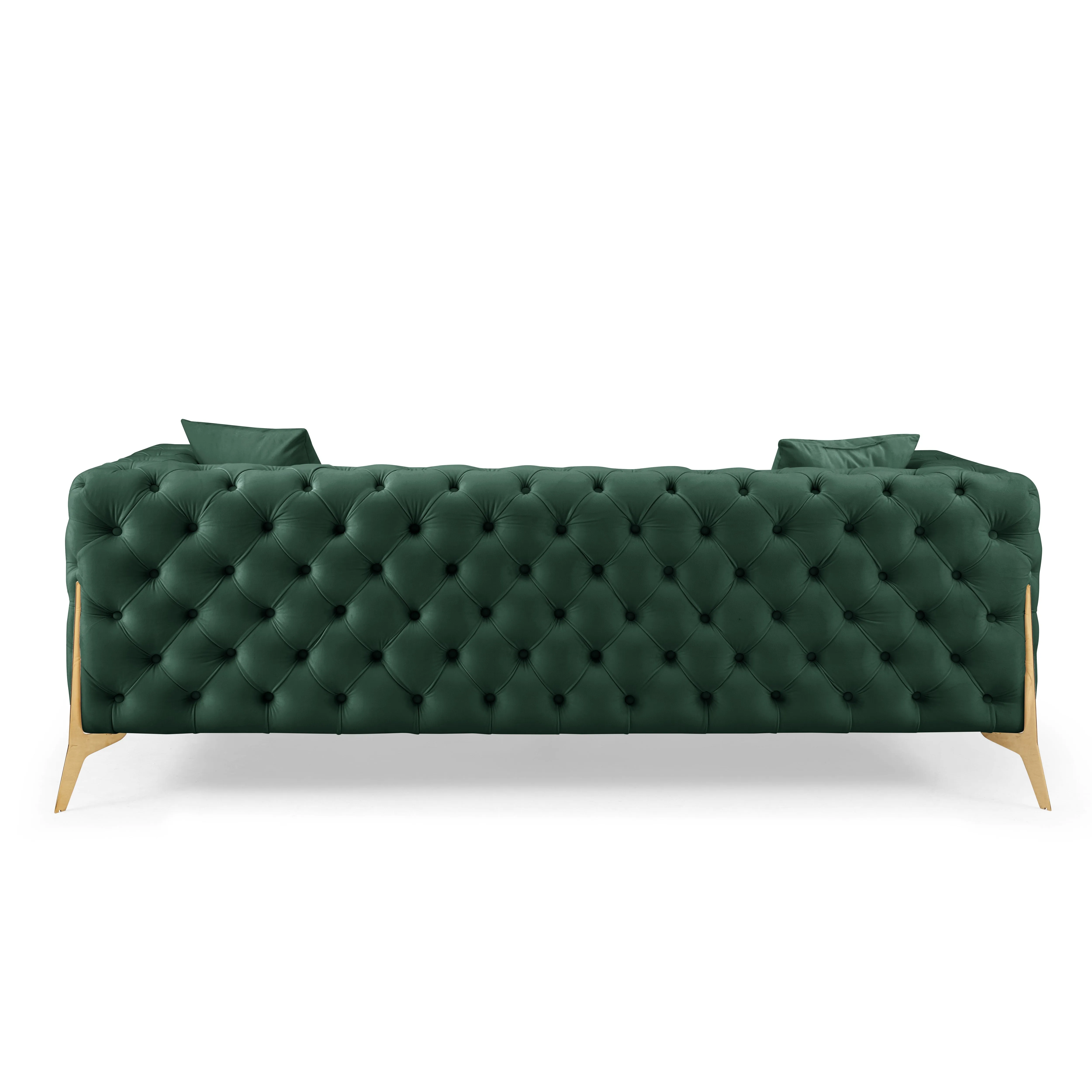 Jaguar 2 3 Seater Sofa Set Chesterfield Design Velvet, Dark Green Velvet