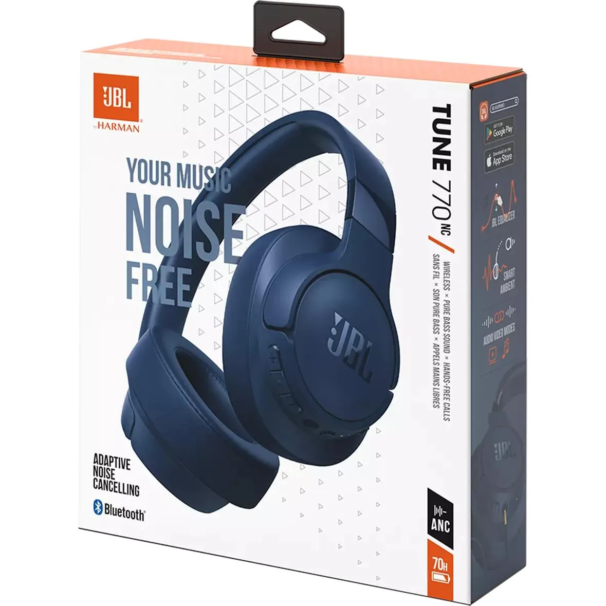 JBL Bluetooth Over-the-Ear Headphones with Microphone TUNE770NCBLUAM