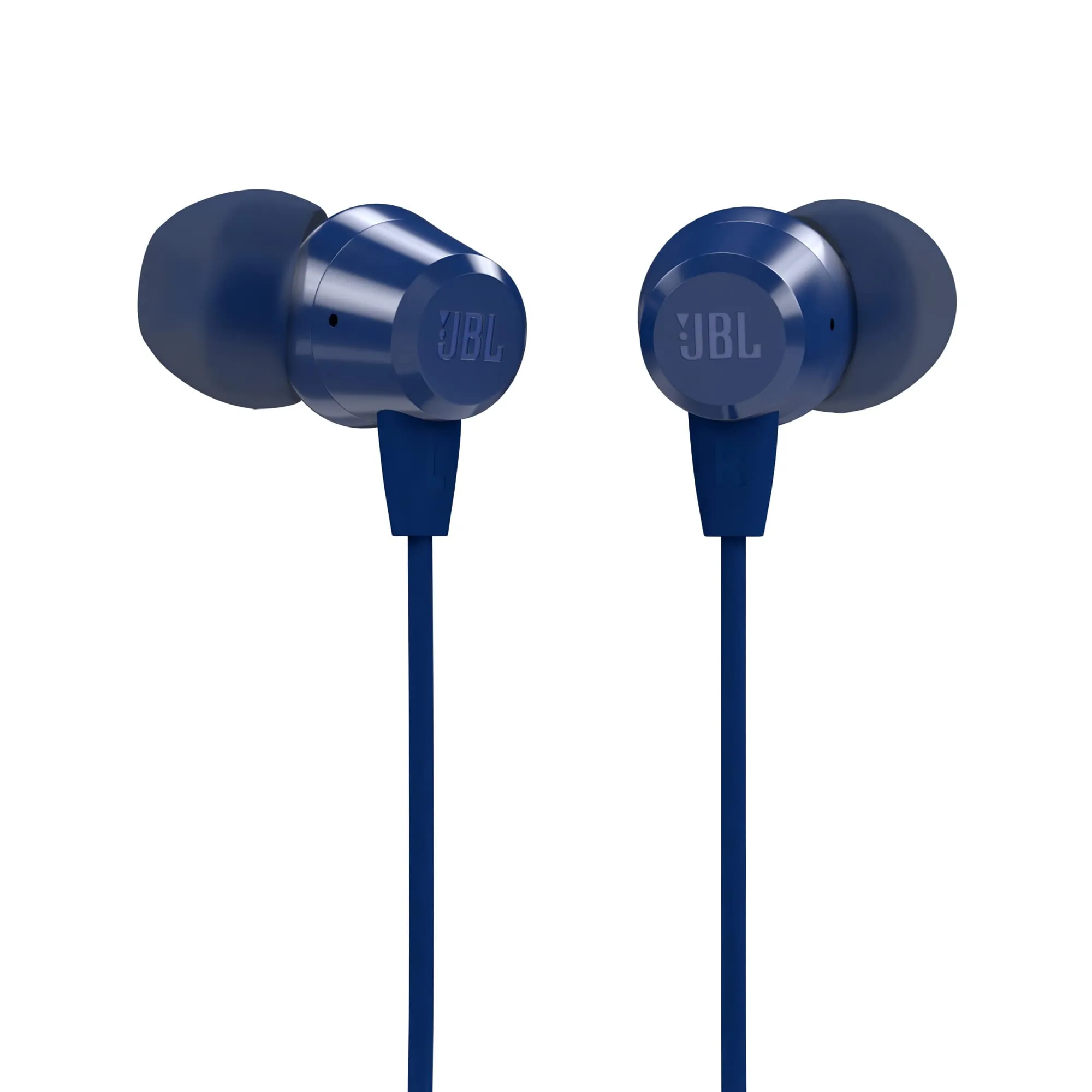 JBL C50HI, Wired in Ear Headphones with Mic, One Button Multi-Function Remote, Lightweight & Comfortable fit (Blue)