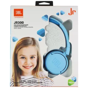 JBL JR 300 On-Ear Wired 3.5mm Headphones for Kids - Blue