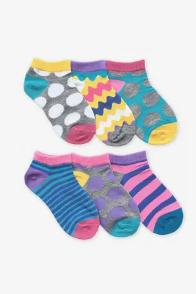 Jefferies Socks Dots And Stripes Low Cut Kids Socks 6-Pack