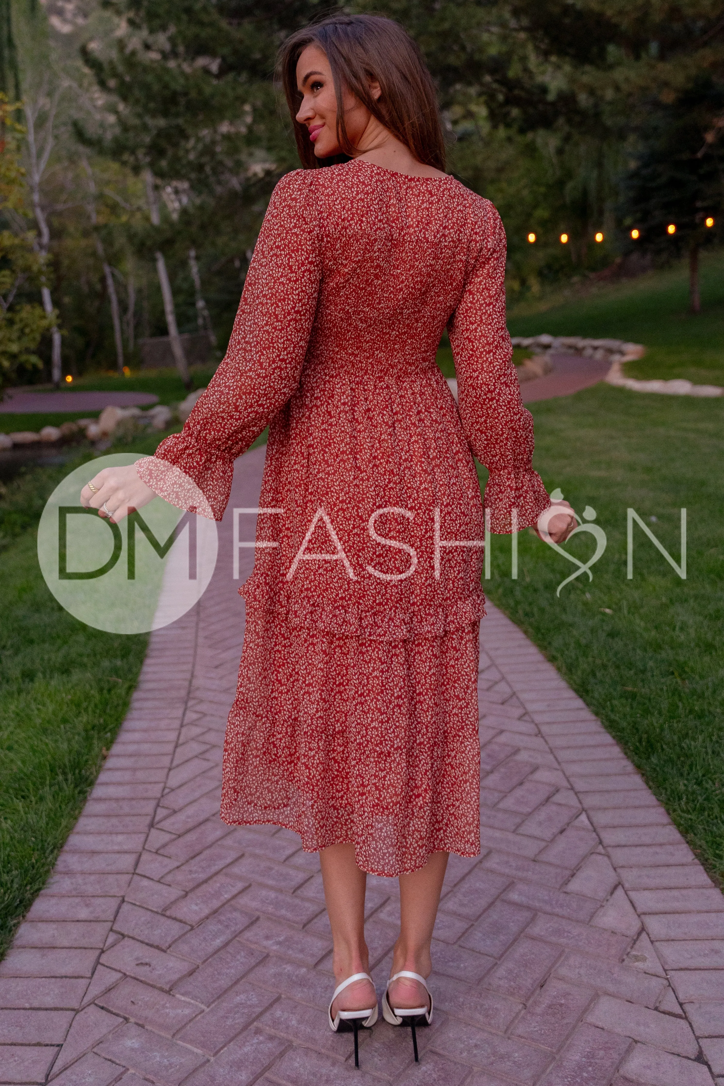 Kennedy Rust Floral Dress - DM Exclusive - Maternity & Nursing Friendly -  Restocked