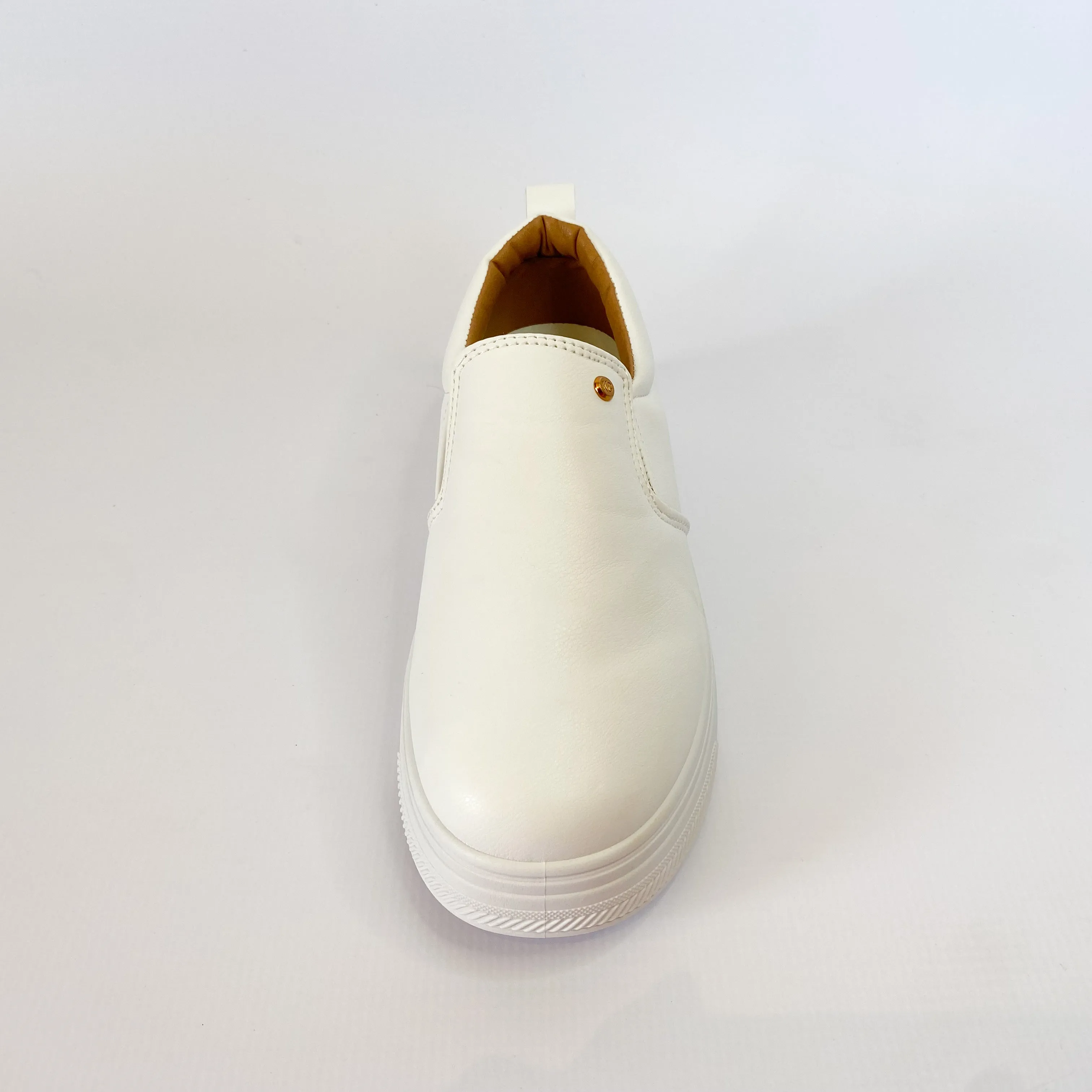 KG white slip on sneaker