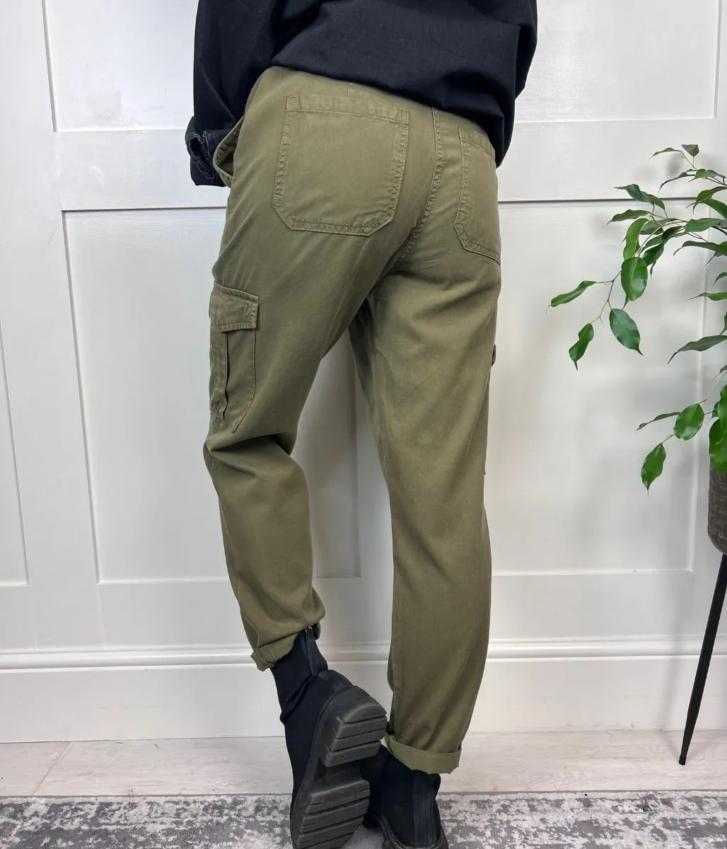 Khaki Cargo Trousers