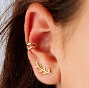 Leaf Climber Lobe Earring