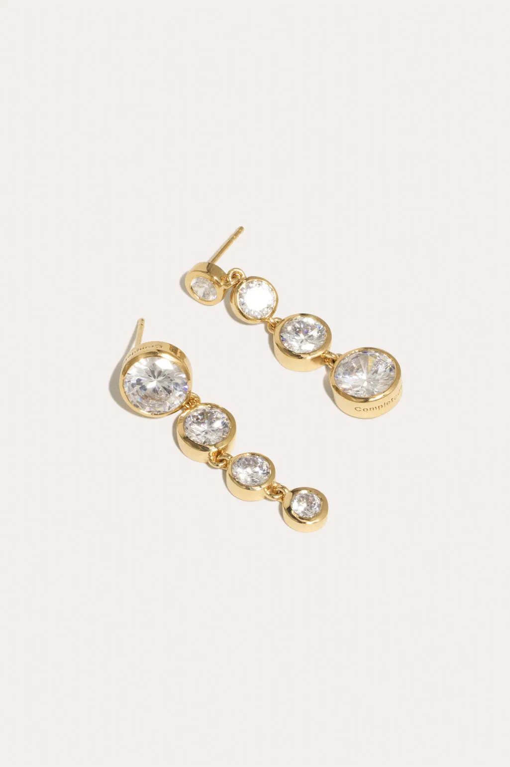 Light of the Past II - Cubic Zirconia and Gold Vermeil Earrings