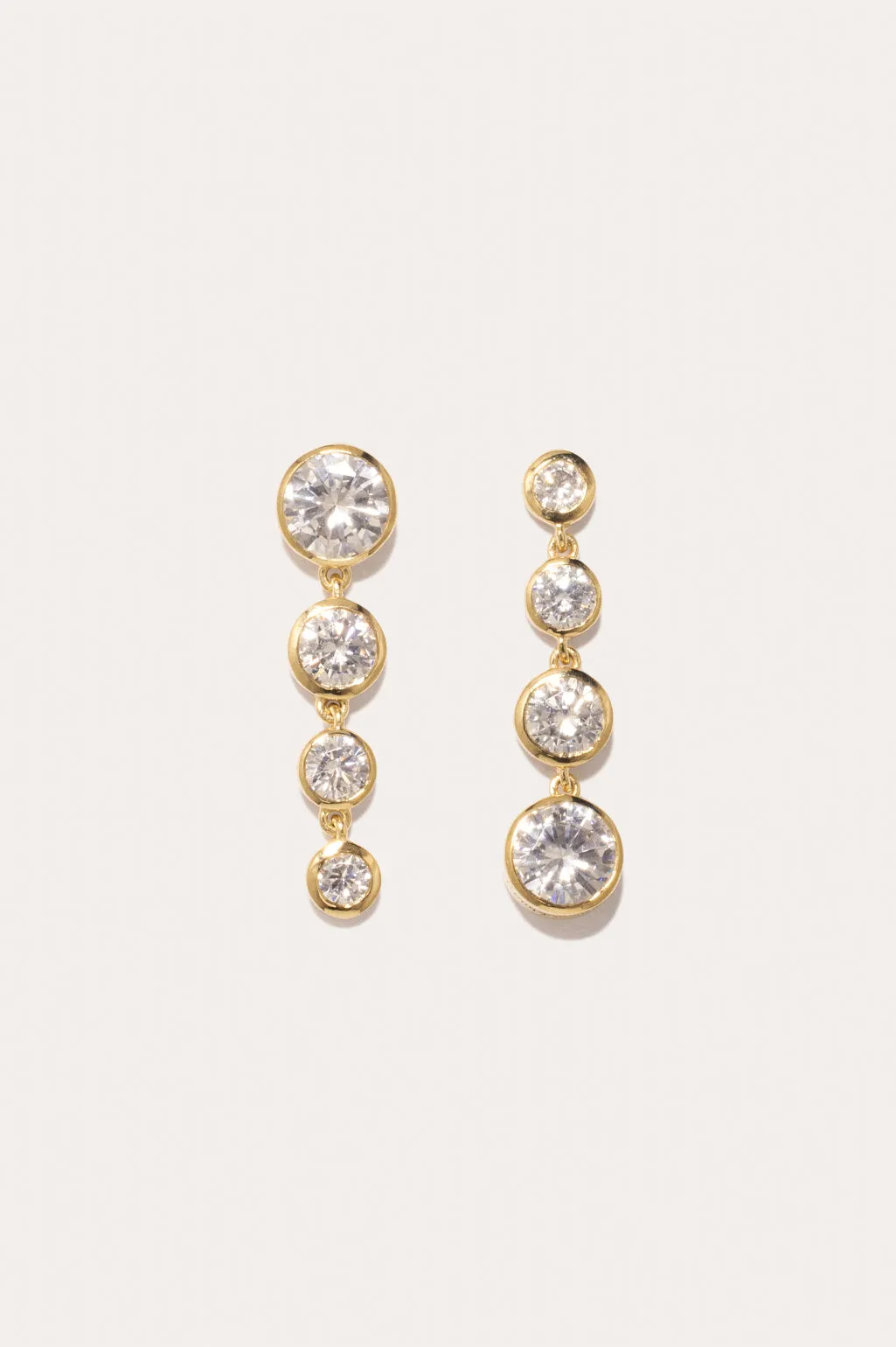 Light of the Past II - Cubic Zirconia and Gold Vermeil Earrings