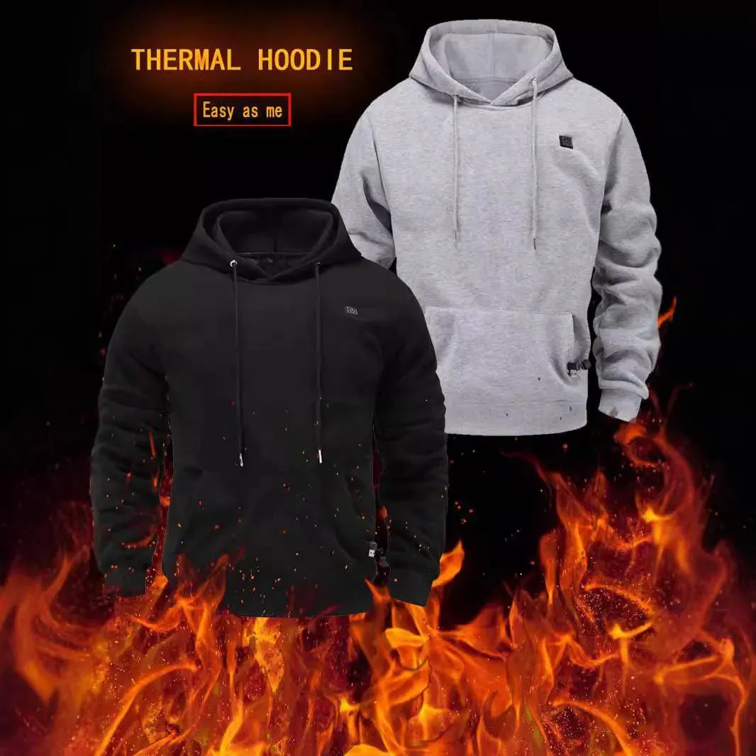 Men's Heated USB Brushed Pullover Hoody