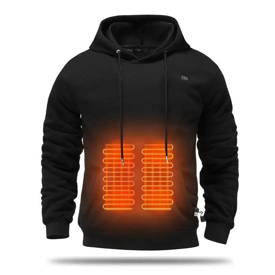 Men's Heated USB Brushed Pullover Hoody