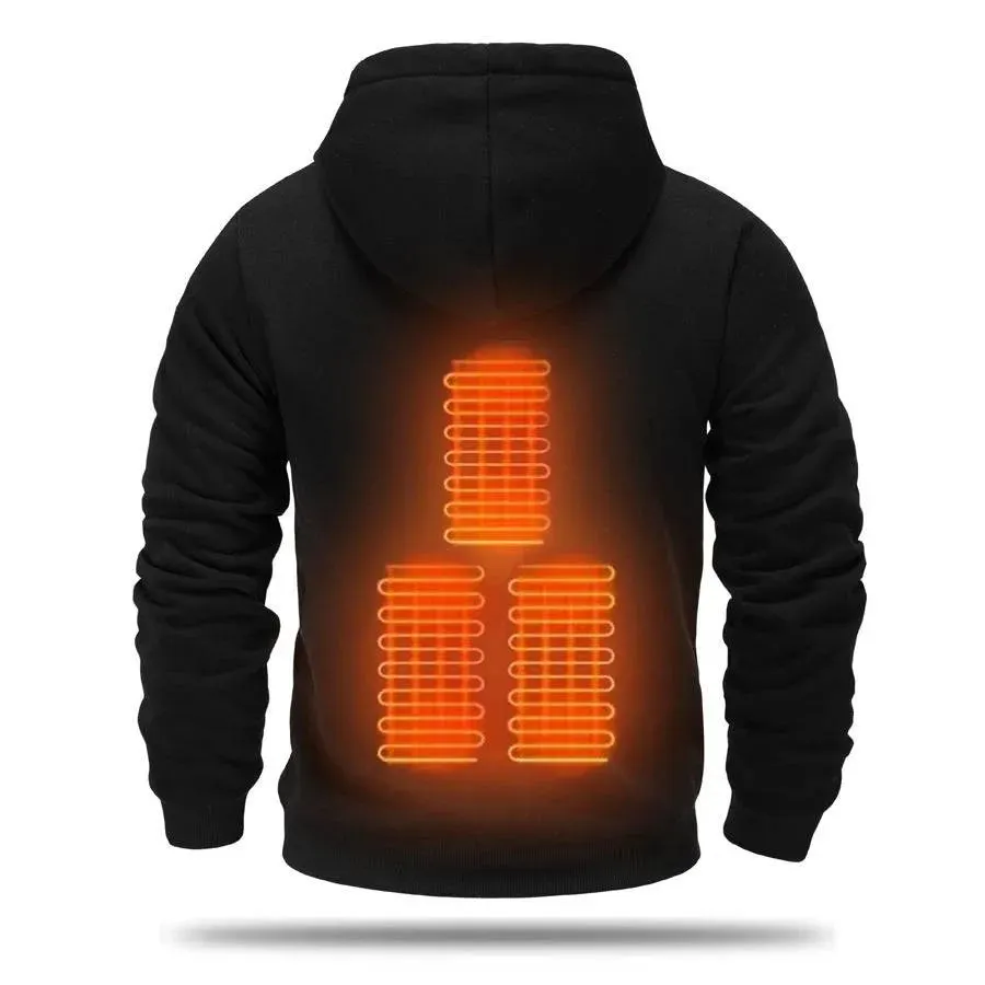 Men's Heated USB Brushed Pullover Hoody