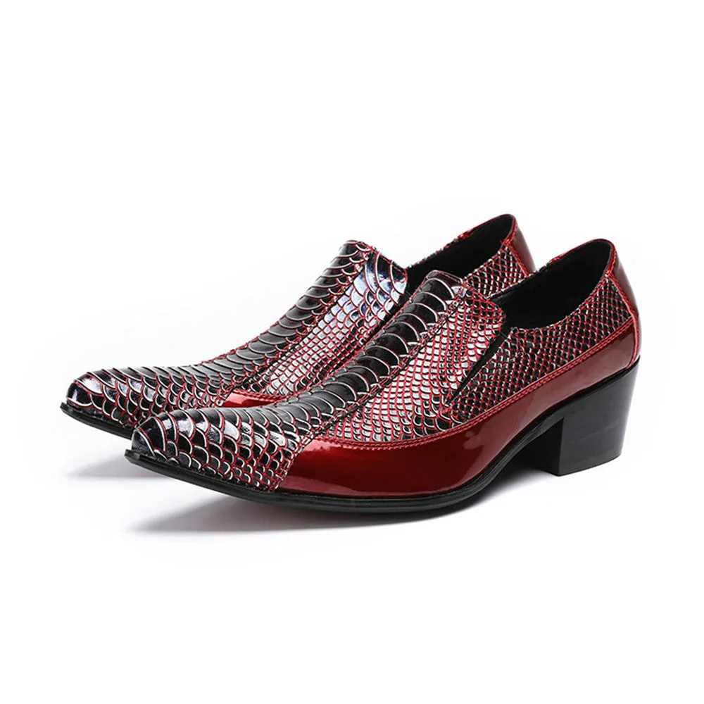 Mens Pointed Slip On Oxford Shoes