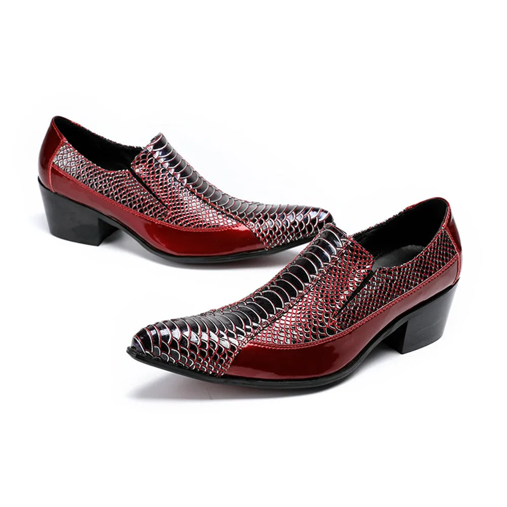 Mens Pointed Slip On Oxford Shoes