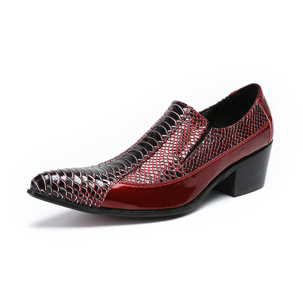 Mens Pointed Slip On Oxford Shoes