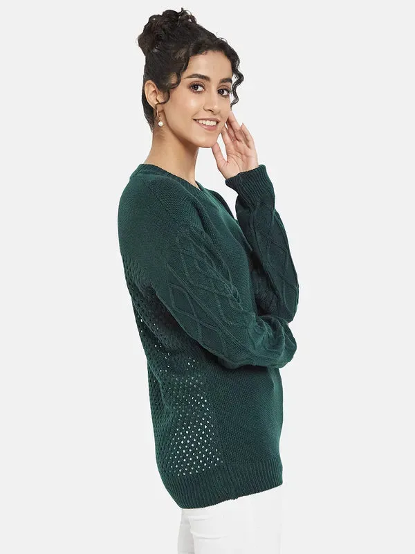 Mettle Women Green Pullover