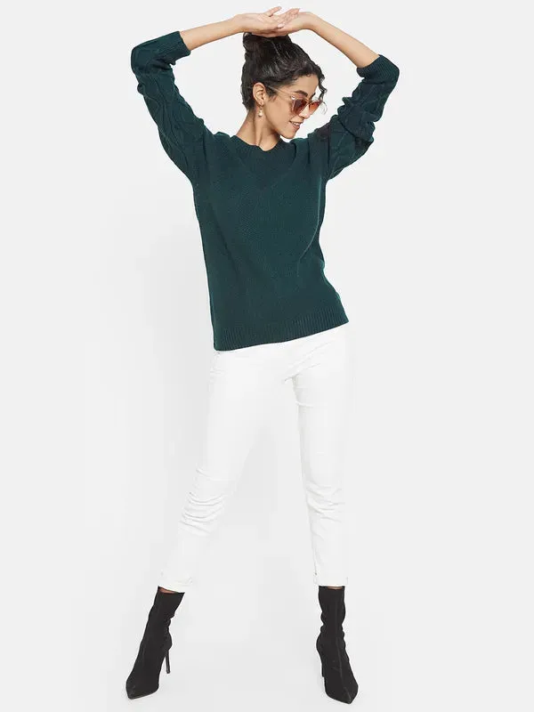 Mettle Women Green Pullover