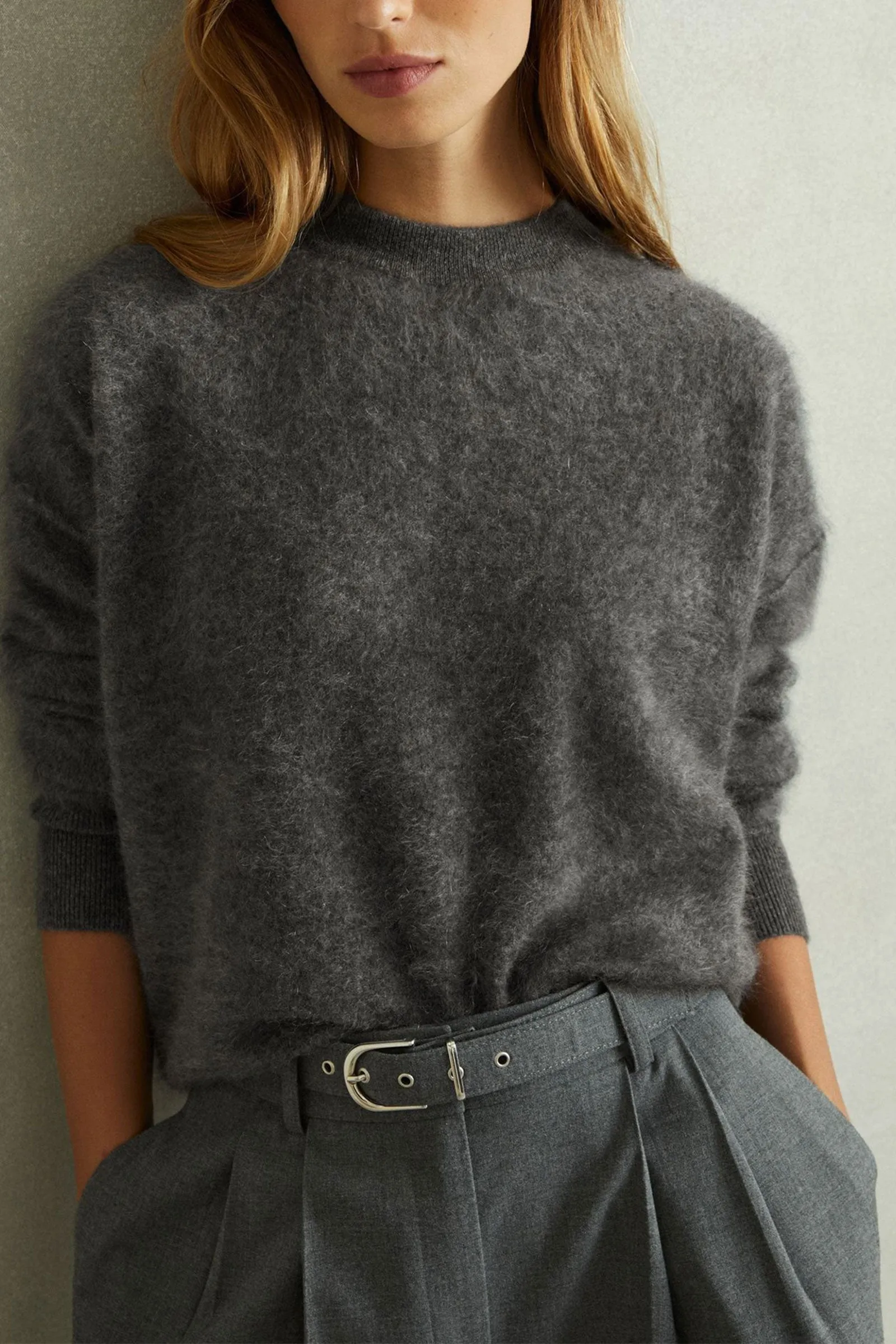 Misha Brushed Cashmere Crew Neck Jumper