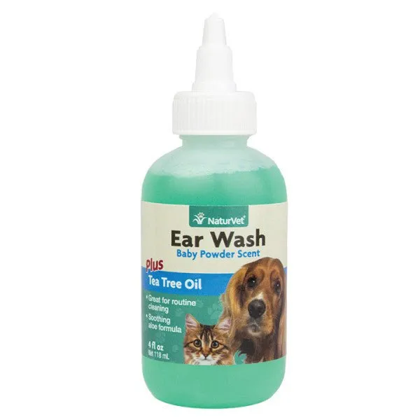 NaturVet - Ear Wash with Tea Tree Oil