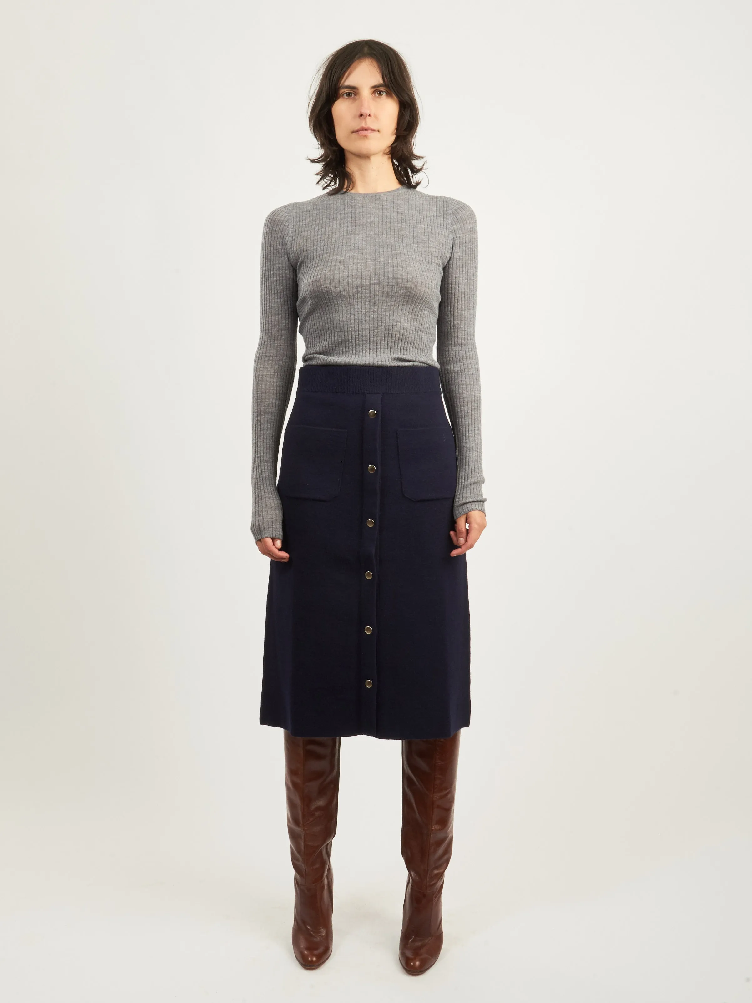 Navy Bing Skirt