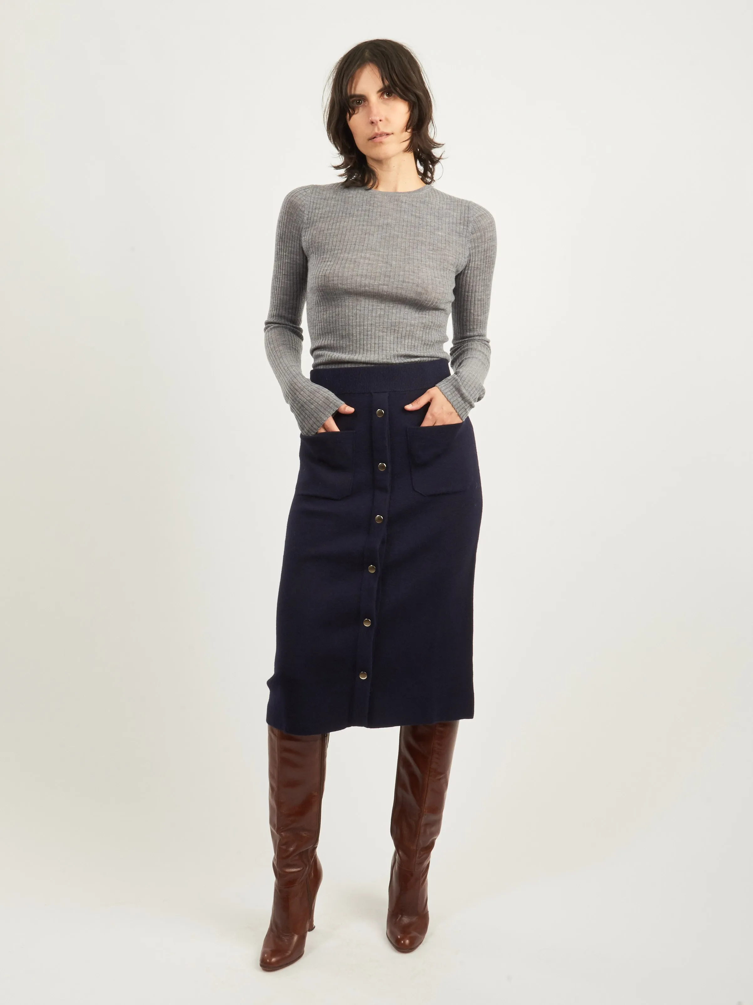 Navy Bing Skirt