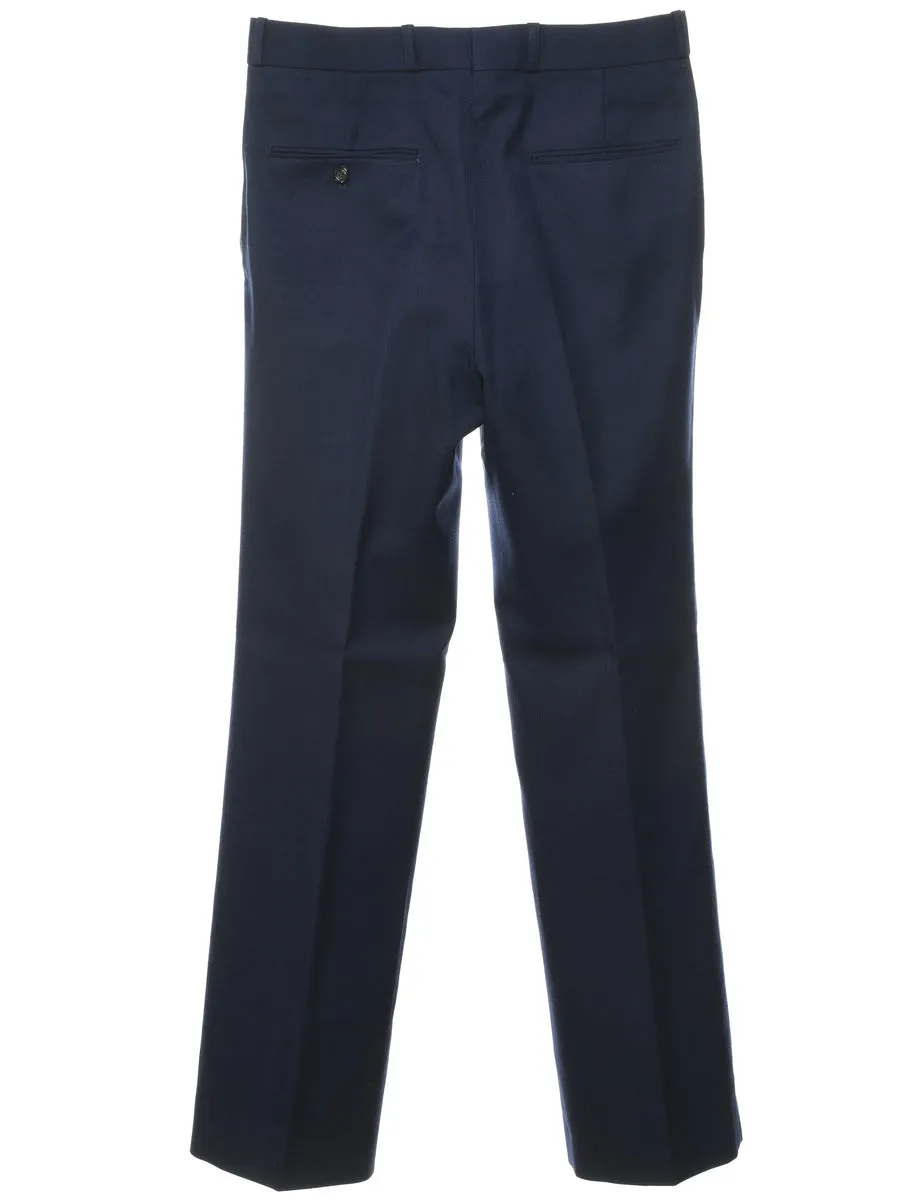 Navy Tapered Trousers - W32 L32