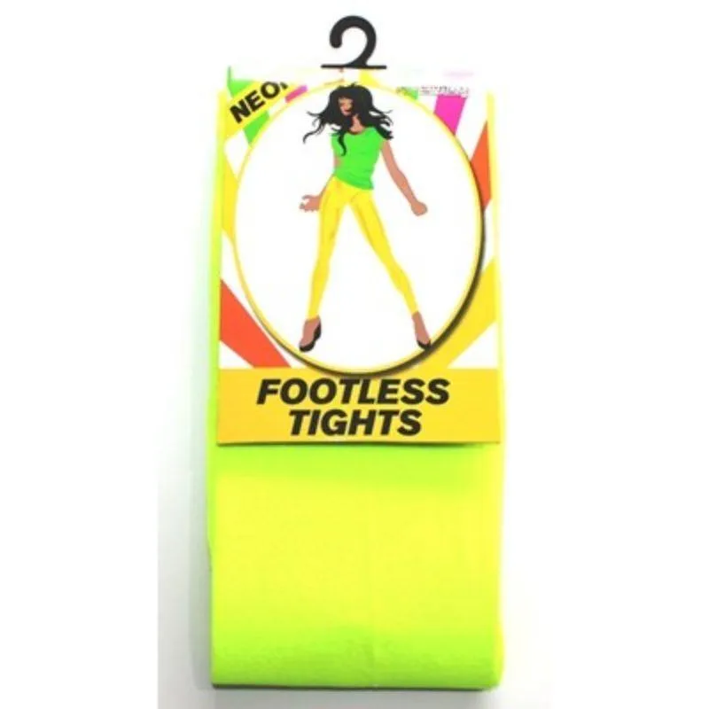 Neon Yellow Footless Tights