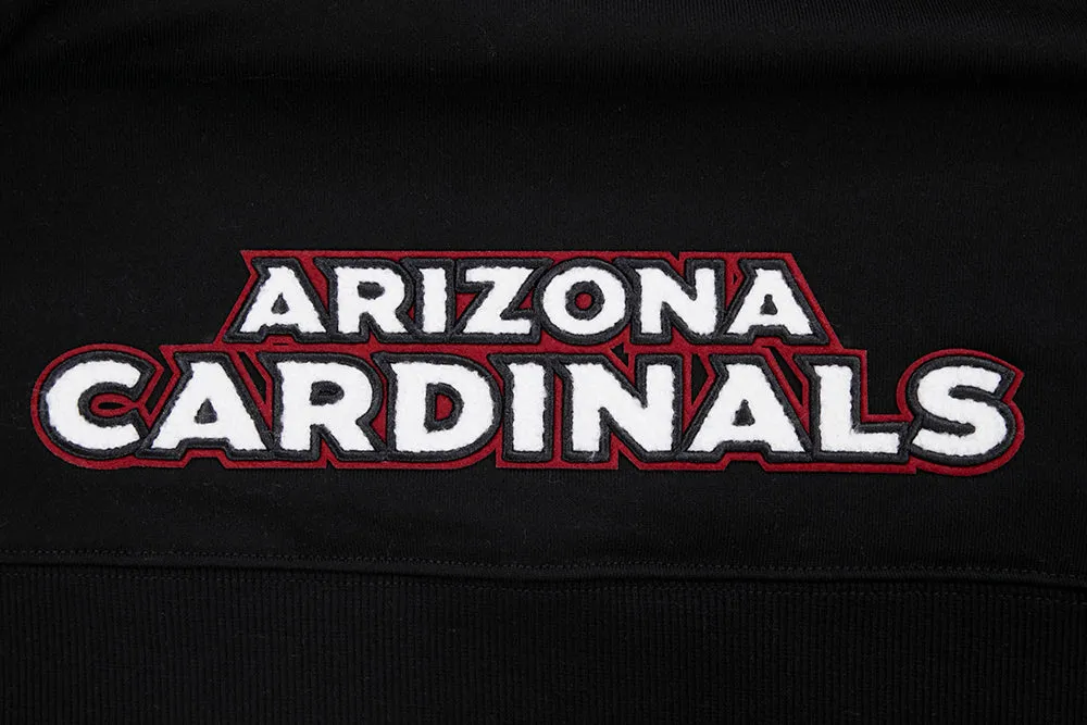 NFL ARIZONA CARDINALS CLASSIC WOMEN'S CROPPED FLC PO HOODIE (BLACK)