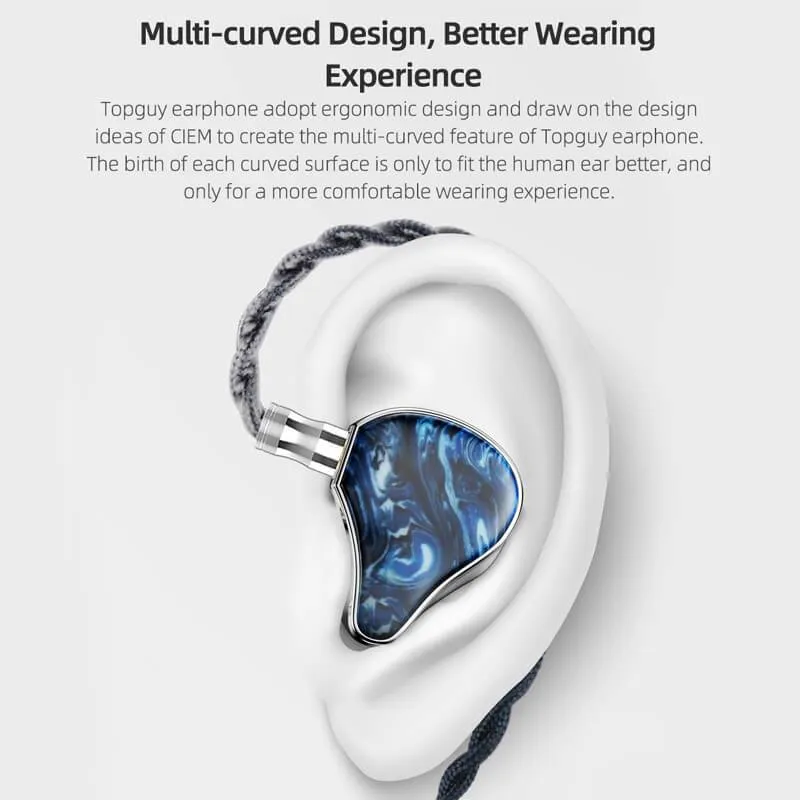 NiceHCK Topguy Flagship Dynamic In-Ear Monitor with Titanium Magnesium Alloy Diaphragm