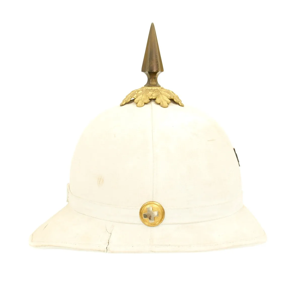 Original U.S. M-1881 Medical Officer's White Spiked Pith Helmet