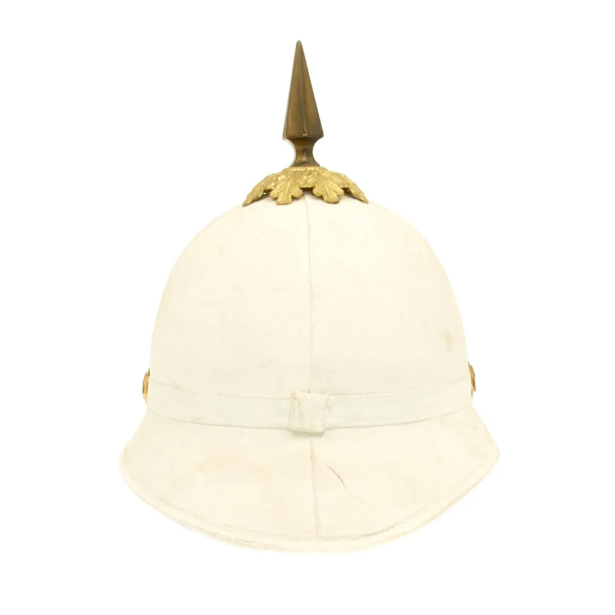 Original U.S. M-1881 Medical Officer's White Spiked Pith Helmet