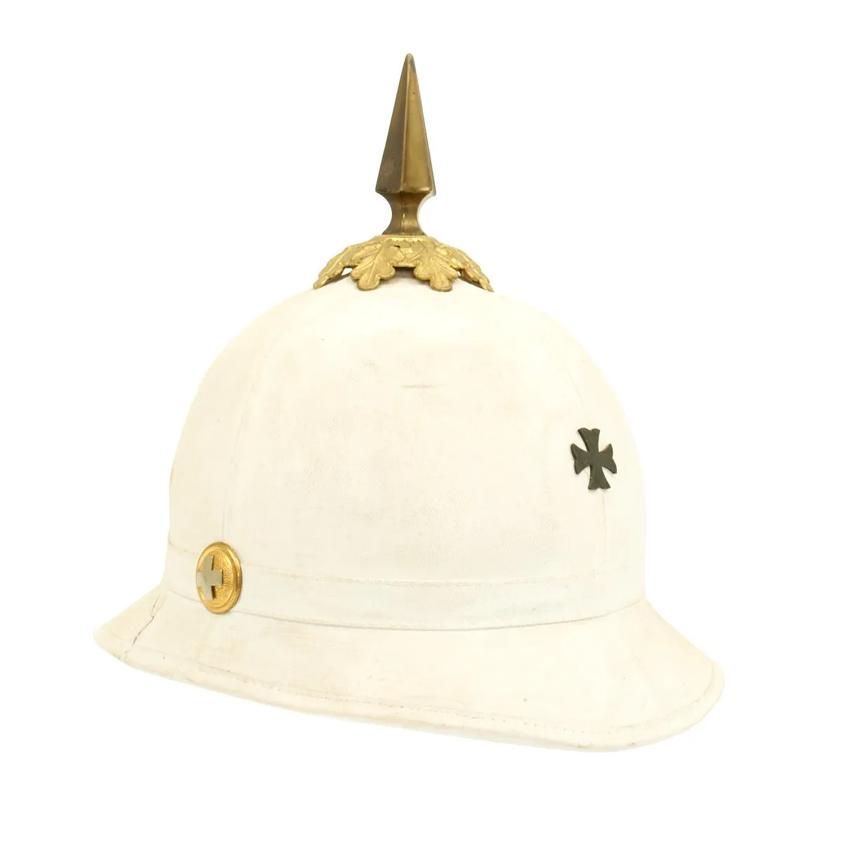 Original U.S. M-1881 Medical Officer's White Spiked Pith Helmet