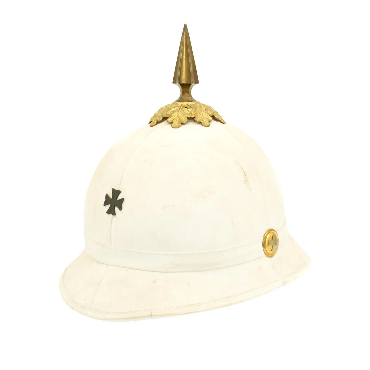 Original U.S. M-1881 Medical Officer's White Spiked Pith Helmet