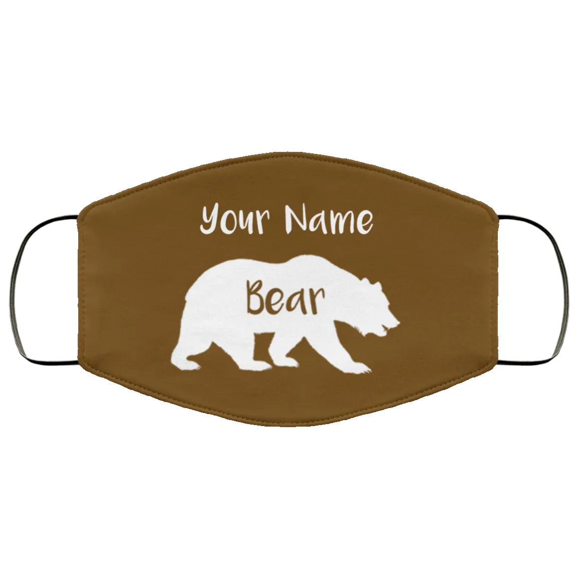 Personalized Bear Face Mask