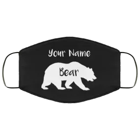 Personalized Bear Face Mask