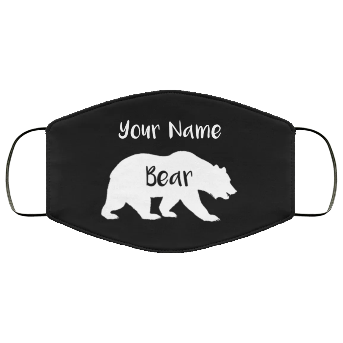 Personalized Bear Face Mask