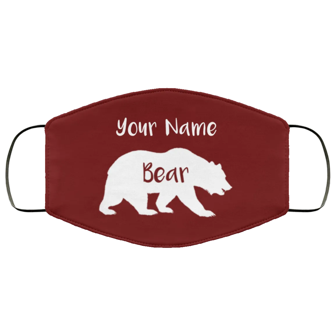 Personalized Bear Face Mask