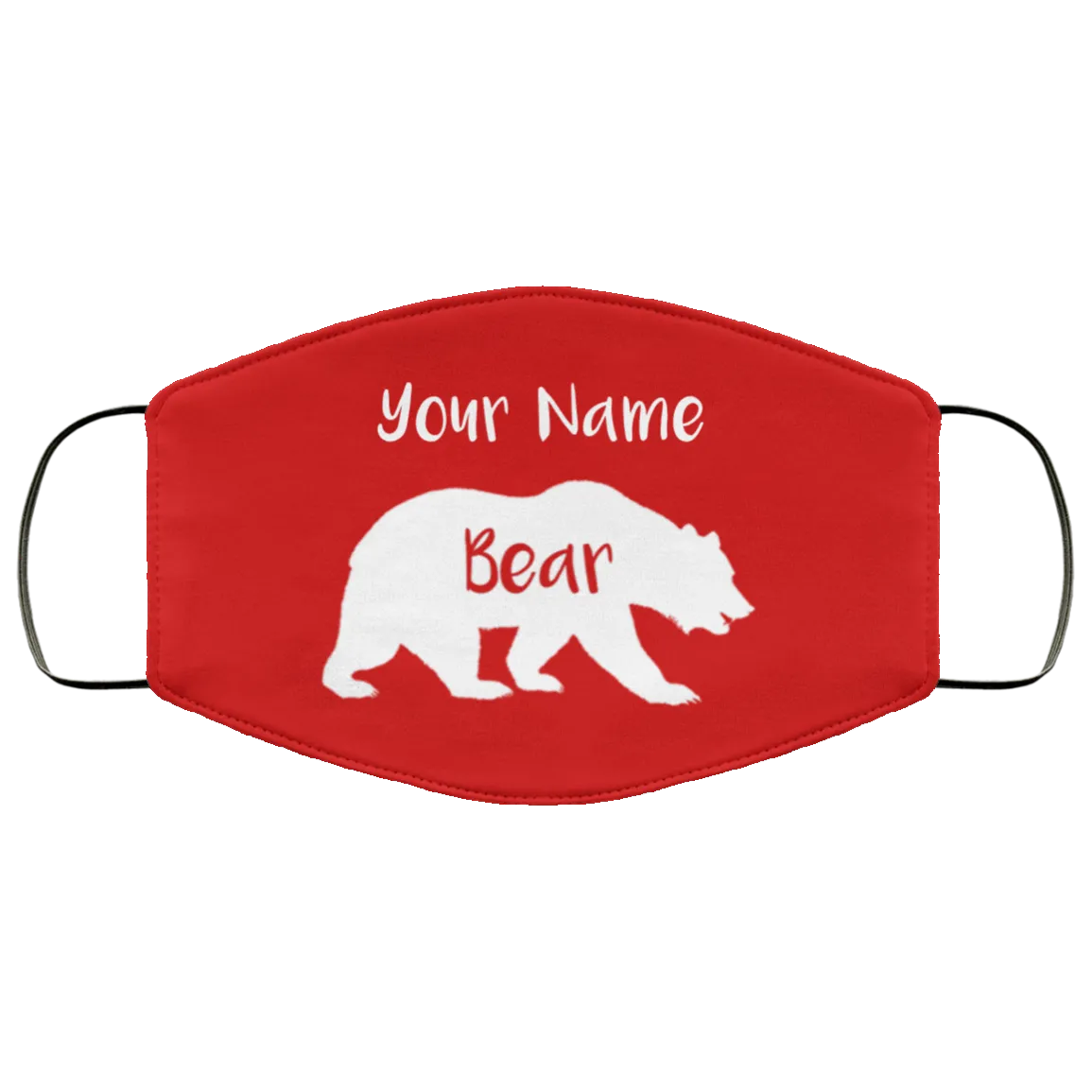 Personalized Bear Face Mask