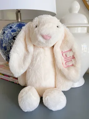 Plush Cream Monogrammed Bunny