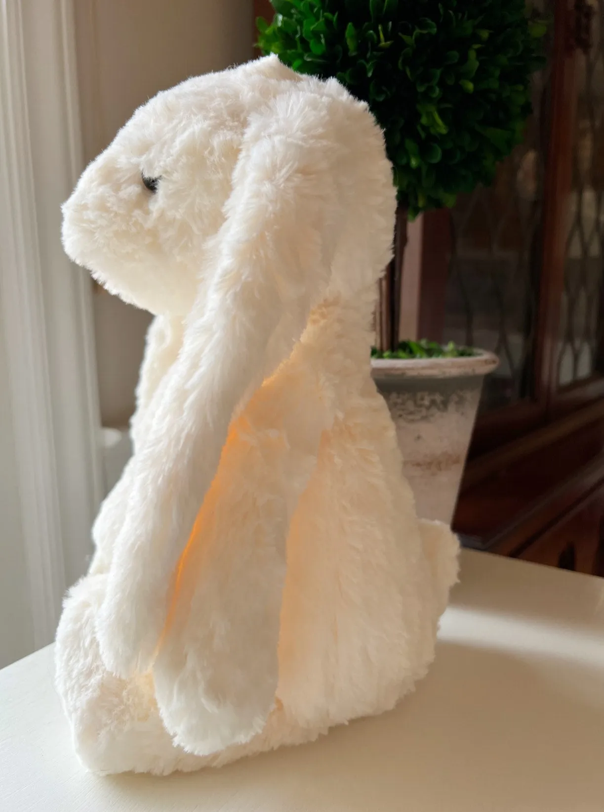 Plush Cream Monogrammed Bunny