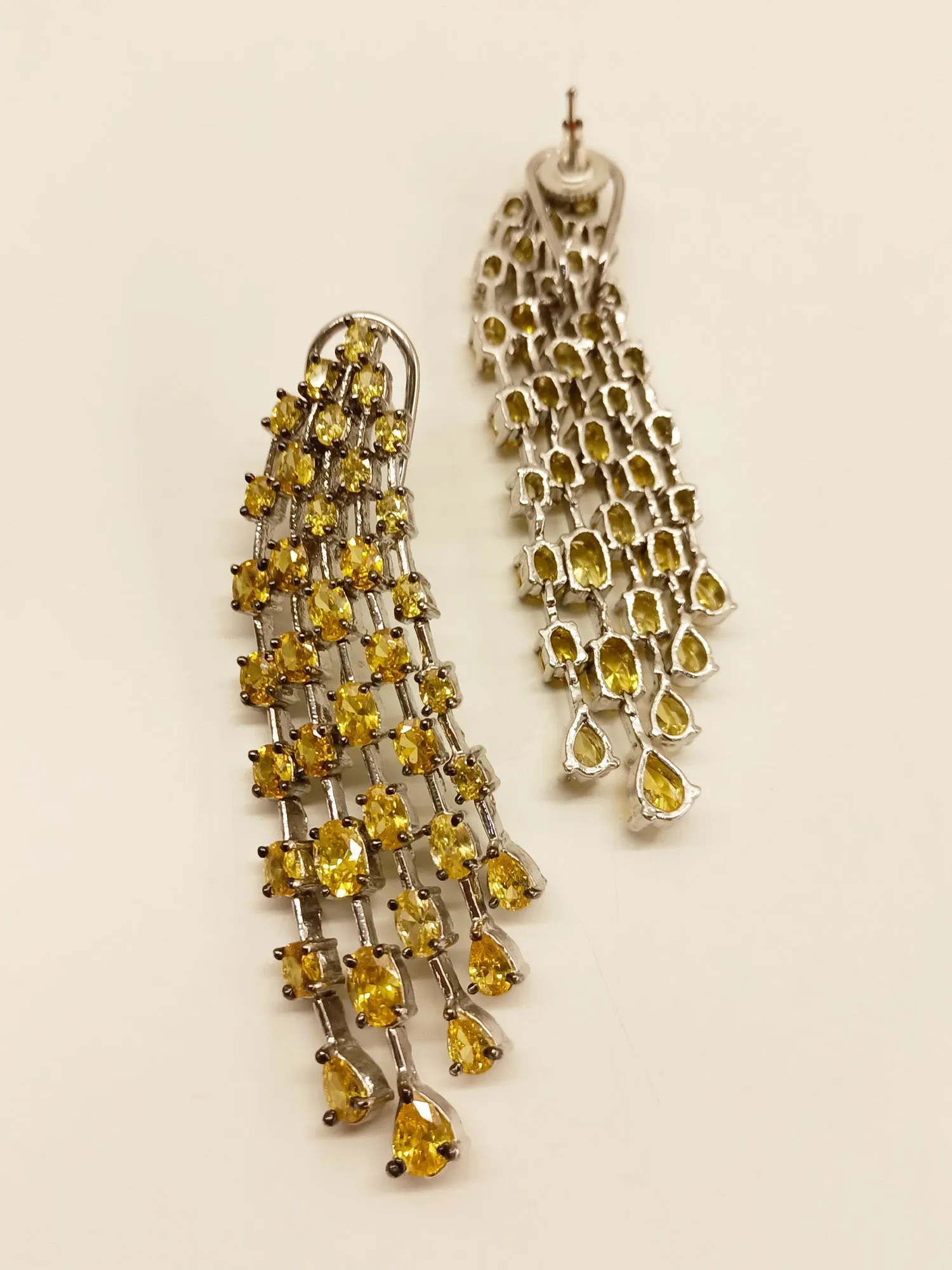 Pranjal Yellow Diamond Earrings